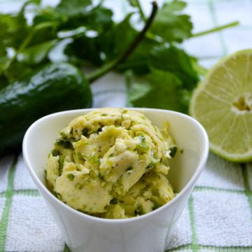 Homemade butter (cilantro lime jalapeño)